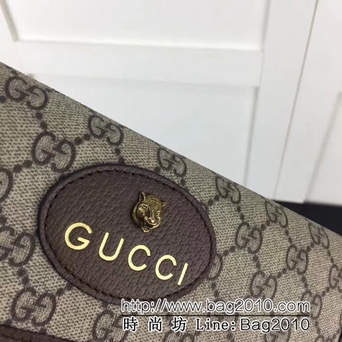 GUCCI古馳原單 新款專櫃品質高仿原單貨實物實拍493930 啡pvc啡皮腰包 HY1090